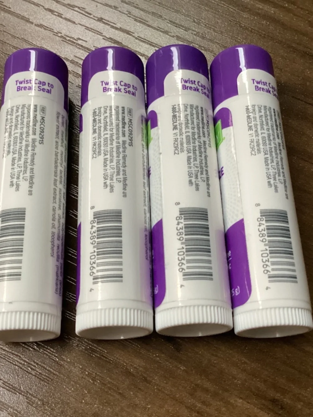 Medline Remedy Clinical Moisturize lip balm 4 pack New